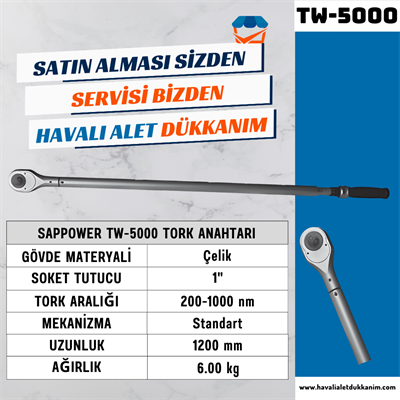 SAPPOWER TW-5000 Tork Anahtarı