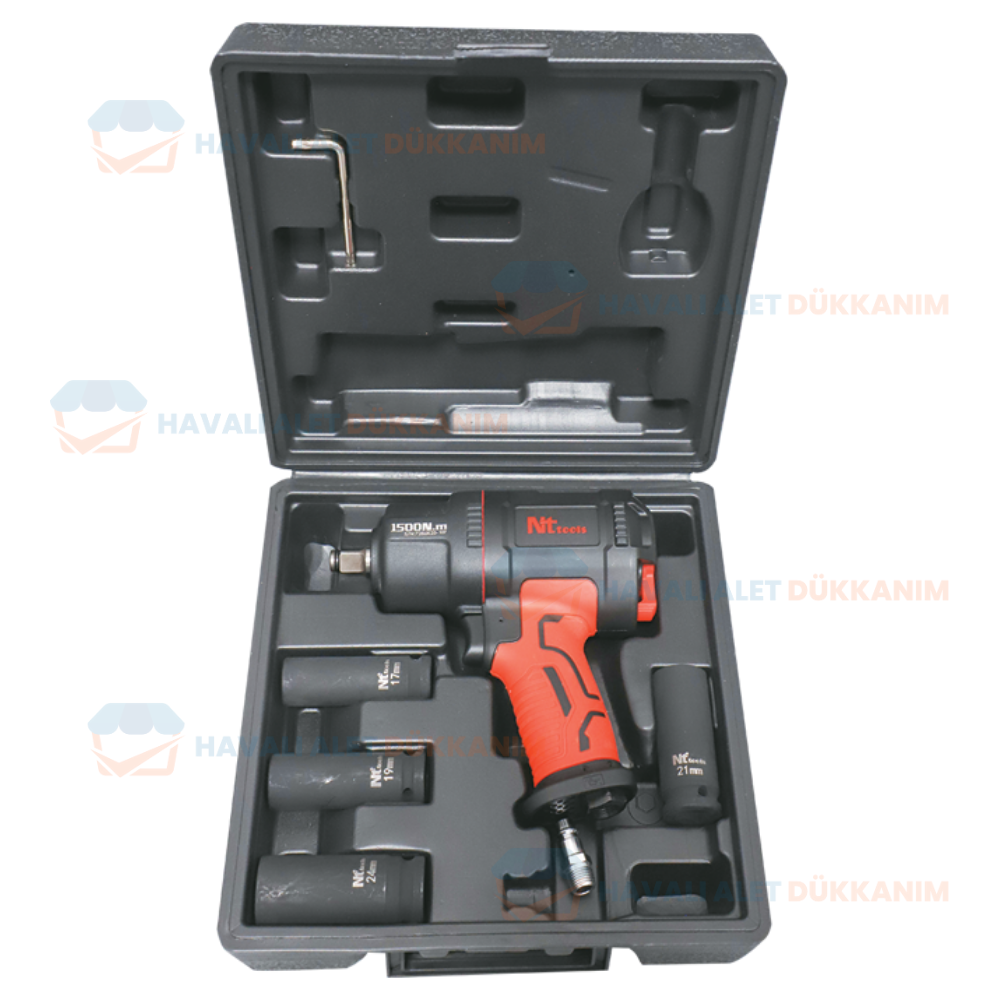 NTAirTools NTX-7286K Havalı Kompozit Kabzalı Somun Sökme Seti 1/2''