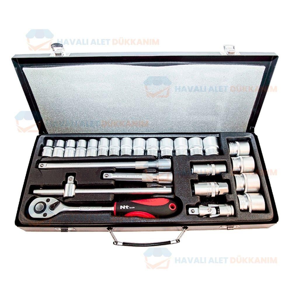 NT Tools NCSET1212 Yıldız CrV Lokma Seti 26 Parça 1/2''