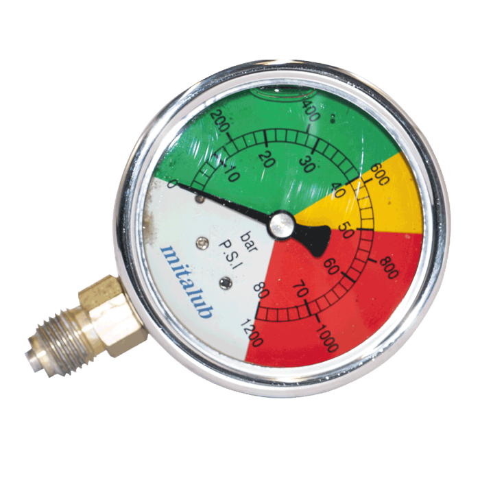 63 mm. 0-80 bar Tarım için Alttan Manometre
