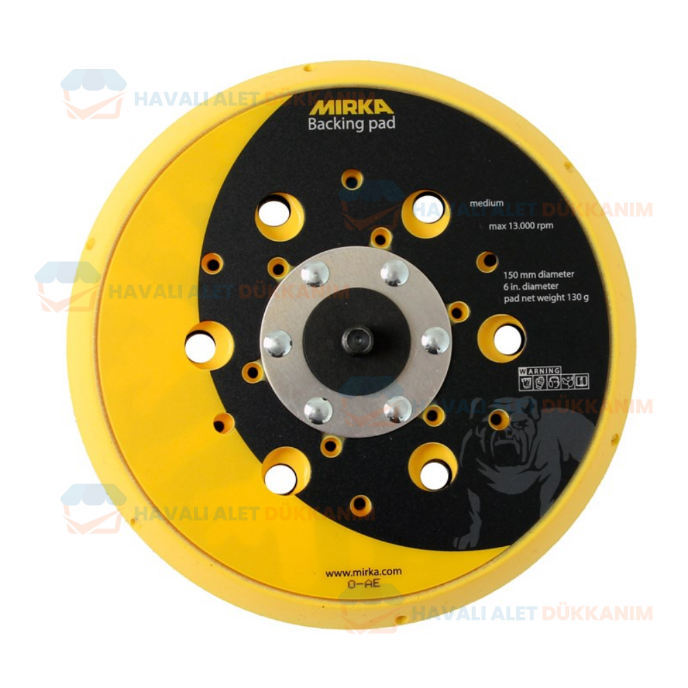 Havalı El Aletleri AksesuarlarıMIRKA Zımpara Makinesi Tabanı 150 mm 48 Delikli