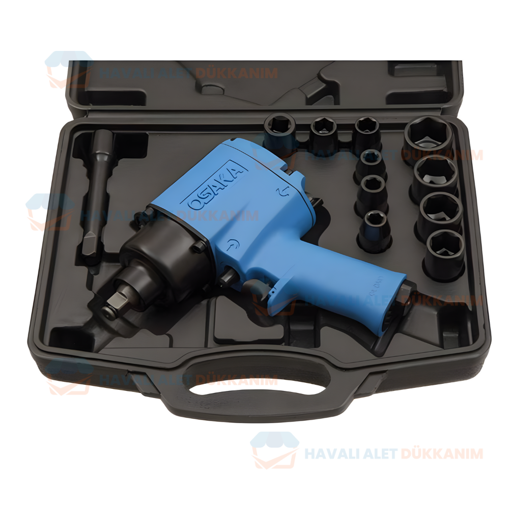 Havalı Somun Sıkma ve SökmeOSAKA OPT 517K Havalı Somun Sökme 1/2'' Seti