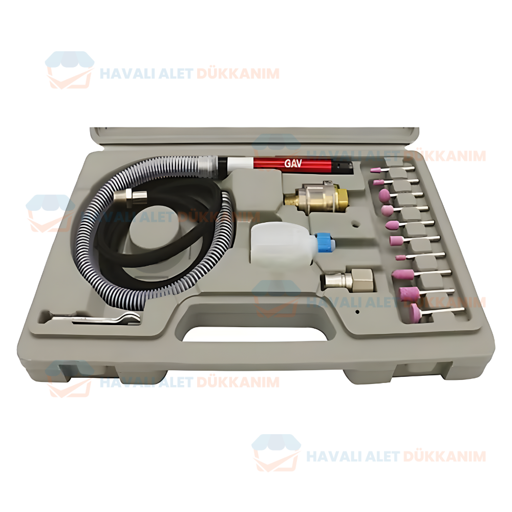 Havalı TaşlamaGAV OS-8010K Havalı Mikro Kalıpçı Taşlama Seti