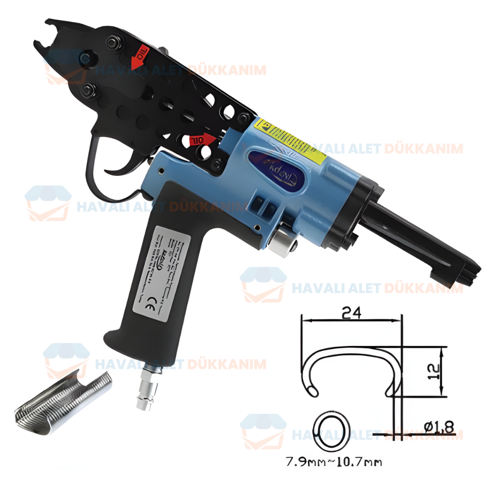 Havalı Zımba ve Çivi Çakma TabancasıAKDENİZ AKD TC7 LN/AC04 Havalı C-Ring Tabancası (Uzun Burun) 