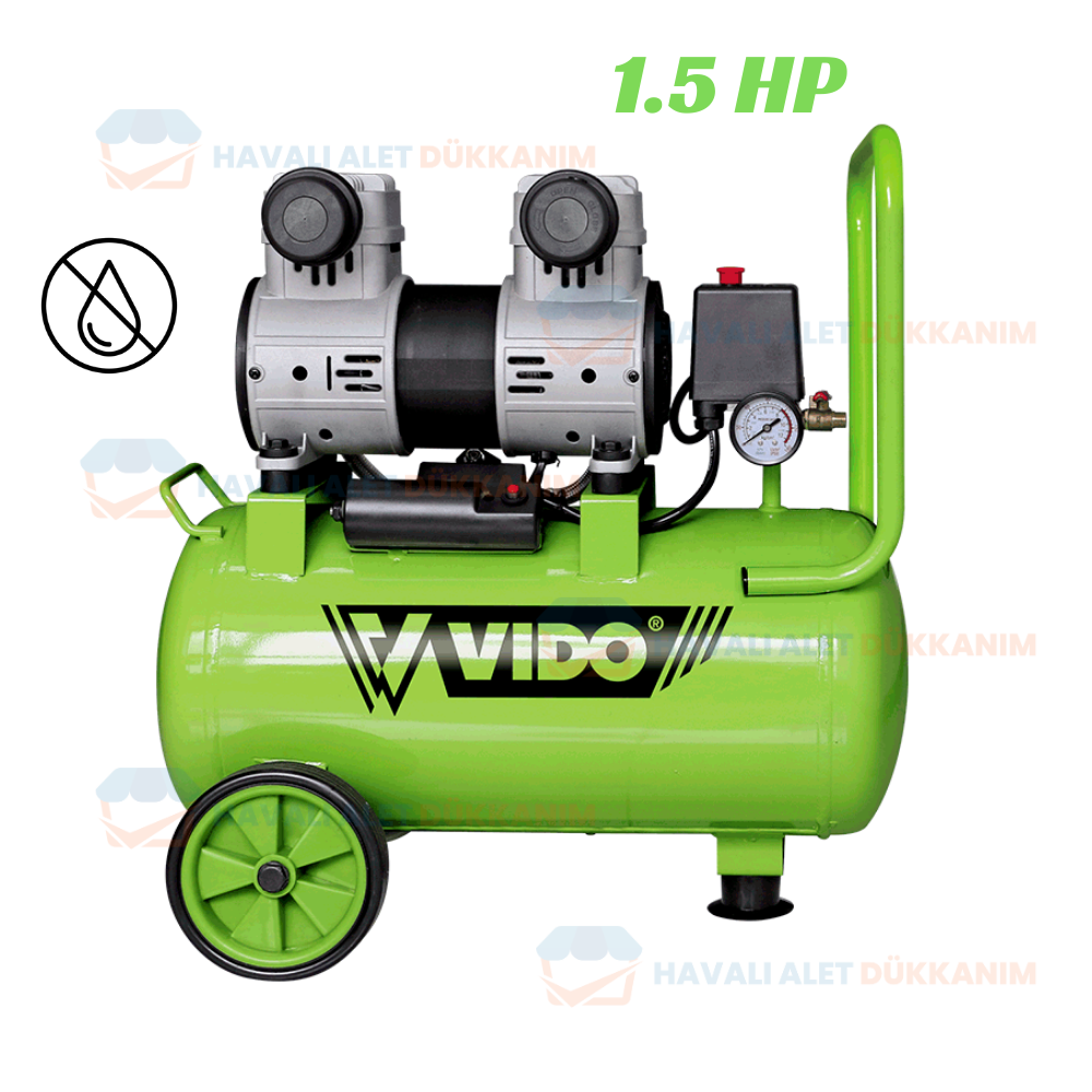 KompresörVIDO WD060212415 Kompresör Yağsız ve Sessiz 24 Lt