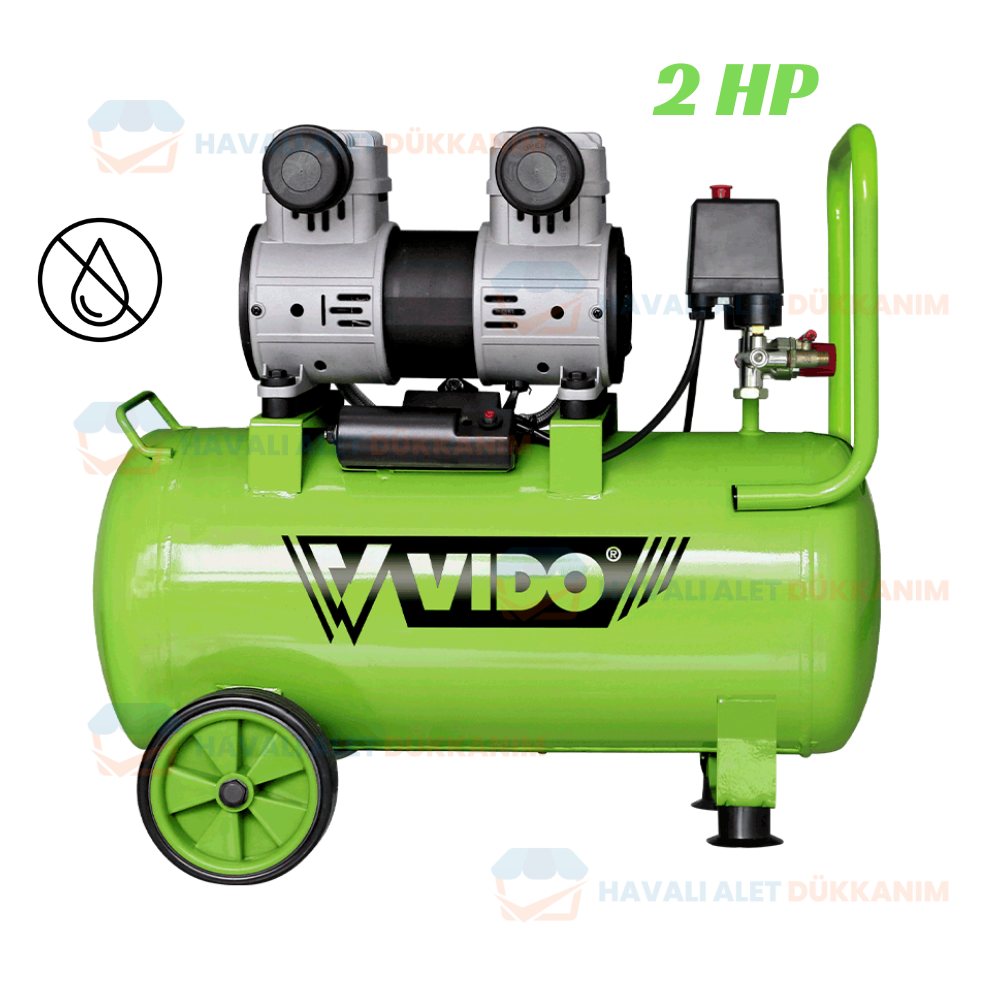 KompresörVIDO WD060215020 Kompresör Yağsız ve Sessiz 50 Lt