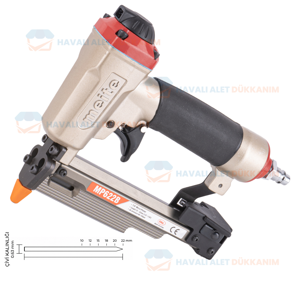 Meite YATM-MP622B Havalı B Tipi Başlıksız Çivi Çakma Tabancası 20 mm