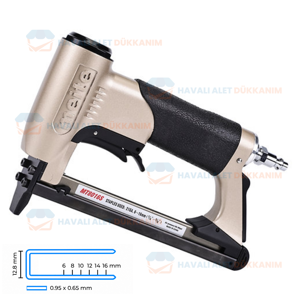 Meite YATM-MT8016S Havalı Çift Tetikli Zımba Çakma Tabancası 6-16 mm