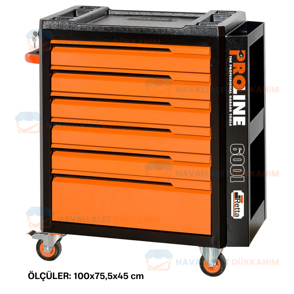 Takım ArabasıRETTA RTY6001 PROLINE 6 Çekmeceli Takım Arabası