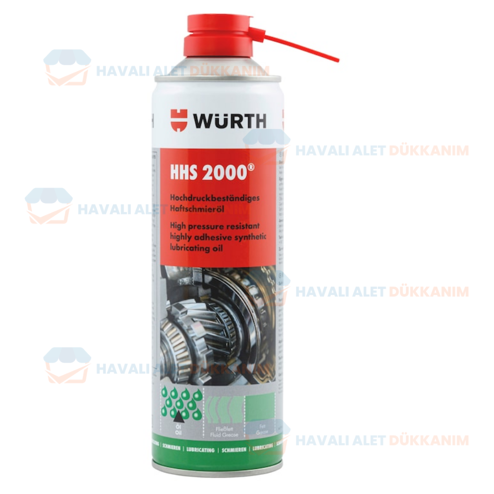 Yağlayıcılar ve Pas GidericilerWürth HHS 2000 Tutunma Özellikli Yağlama Spreyi 500 Ml