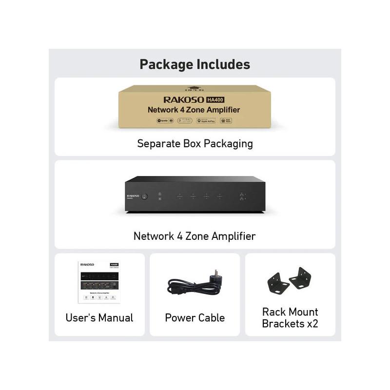 Arylic HA400 4 Zone Amplifier with AirPlay 2 and Network