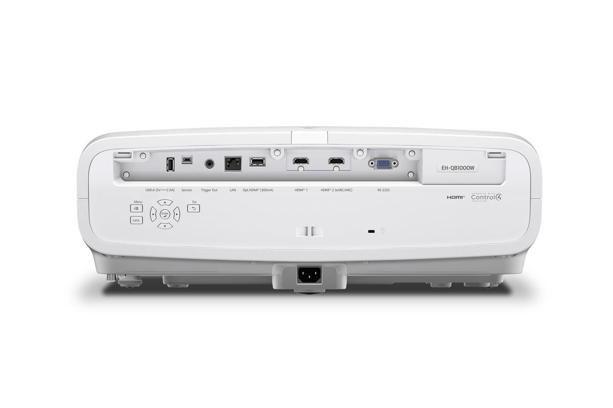 Epson QB1000 4K HDR 3300 Lumen 3LCD Laser Projector – White