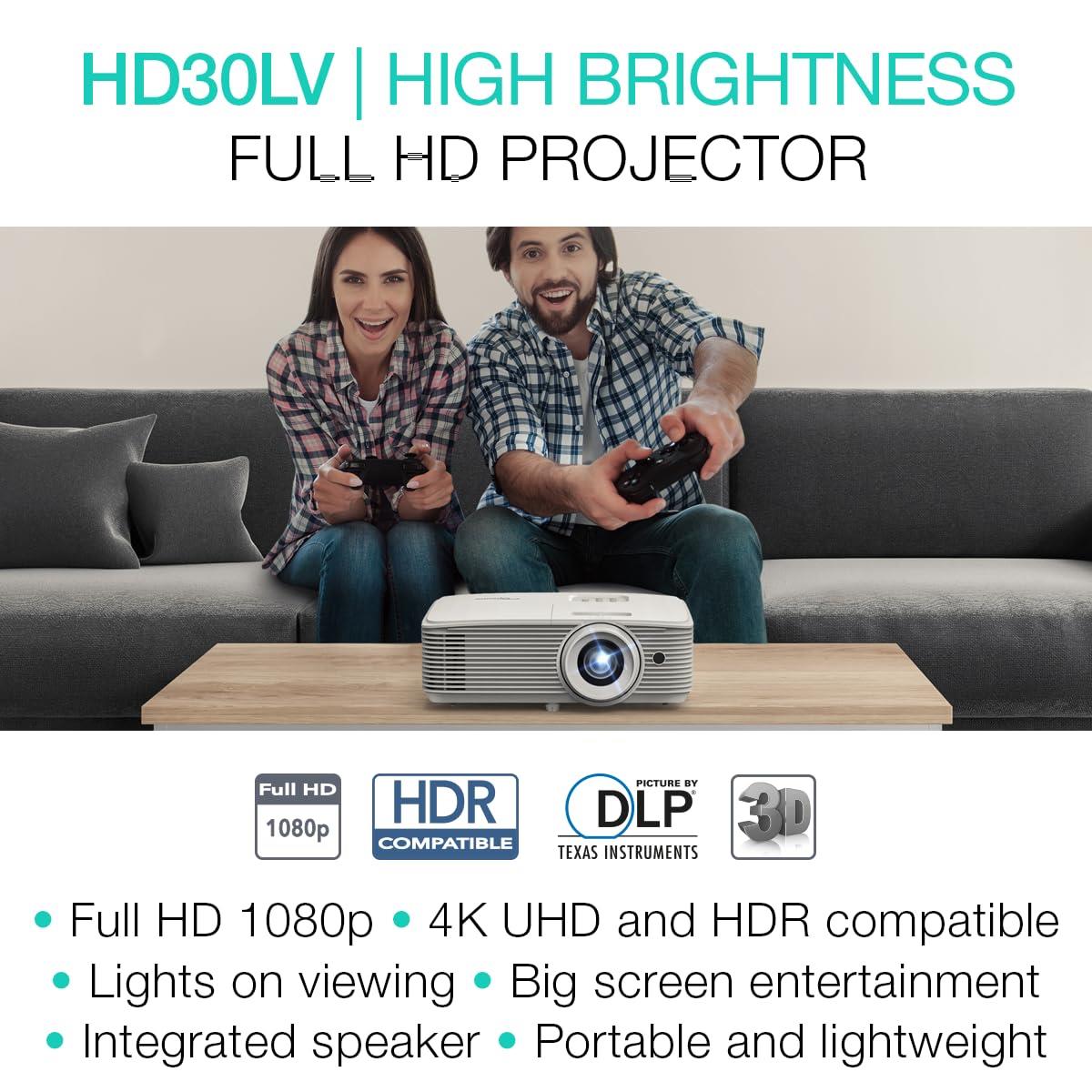 Optoma HD30LV 4.500 Lumen 4K & HDR Destekli Full HD Projeksiyon Cihazı