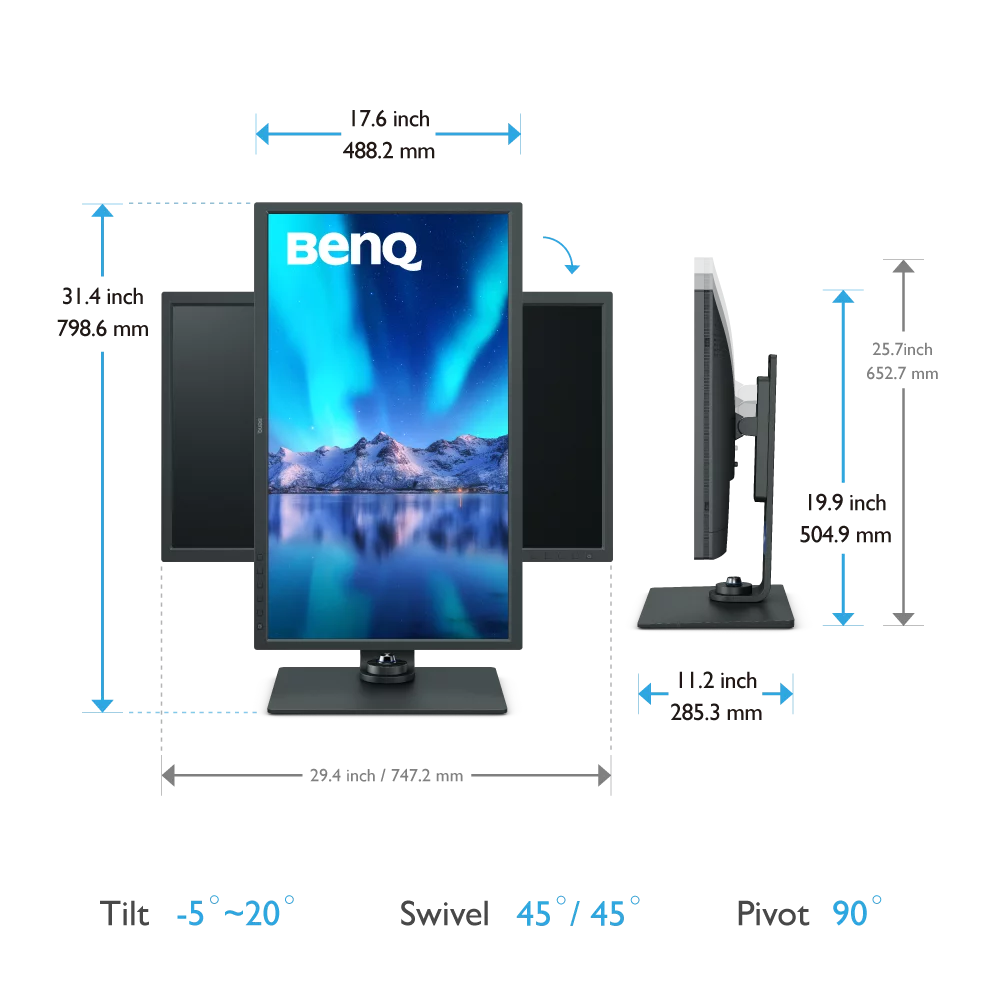 BenQ SW321C｜32 inç 4K AdobeRGB USB-C Fotoğrafçı Monitörü