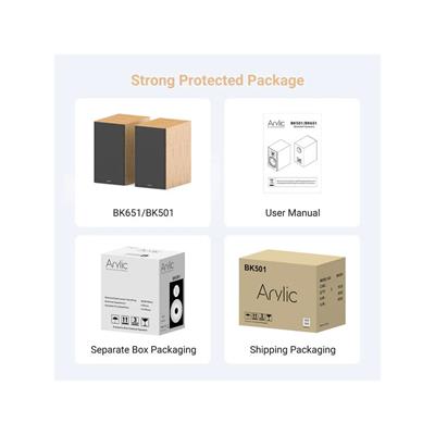 Arylic BK501/651 2 Way Bookshelf Speakers