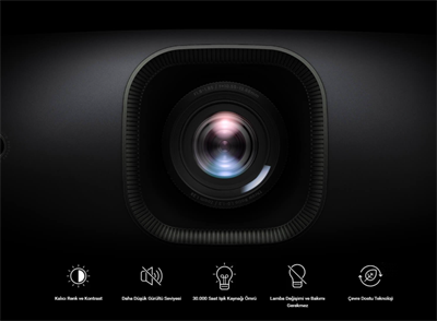 BenQ W2720i 4K 2500 Lümen LED Ev Sineması Projektörü