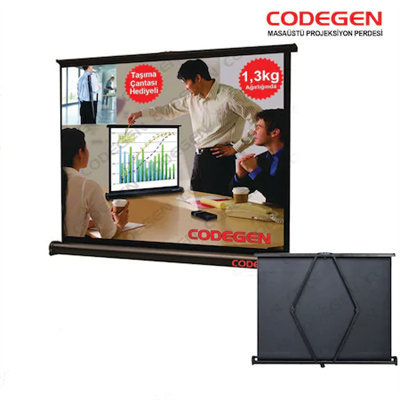 Codegen 212x123 cm Taşınabilir Motorlu Projeksiyon Perdesi