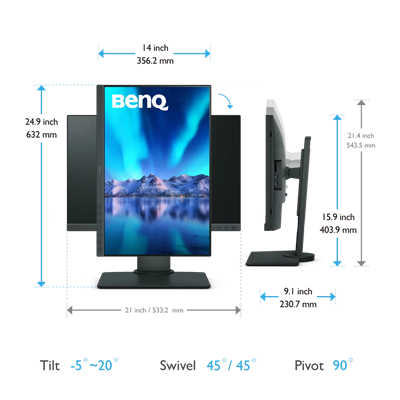 BenQ SW240~24 inç AdobeRGB Fotoğrafçı Monitörü