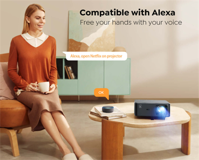 Yaber K2s 1080p Smart Projektör – 800 ANSI, Wi-Fi 6, JBL & Dolby Ses, NFC & Alexa Kontrollü