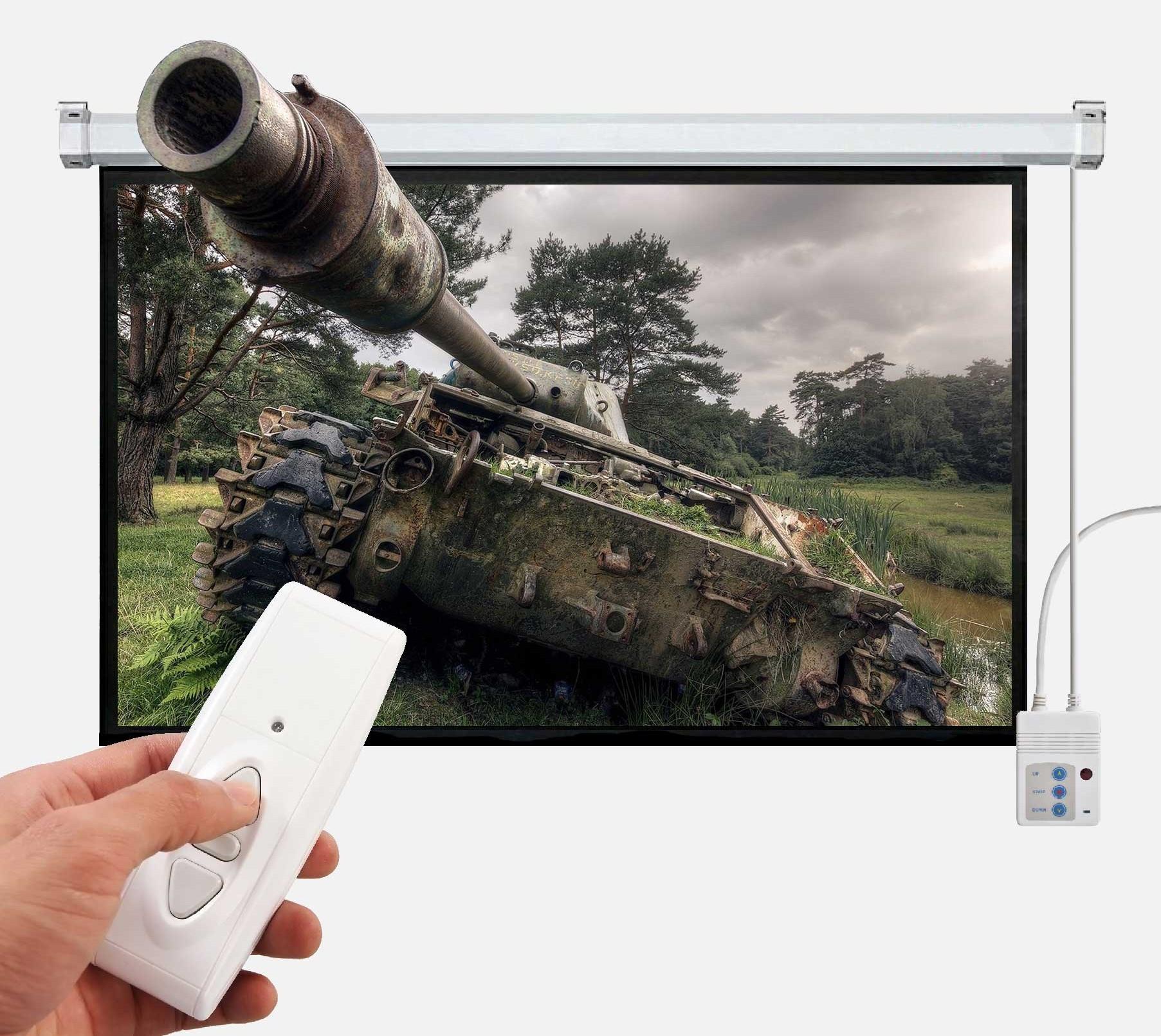 Codegen 600x450cm Motorlu Fiber Glass Alev Almaz Projeksiyon Perdesi