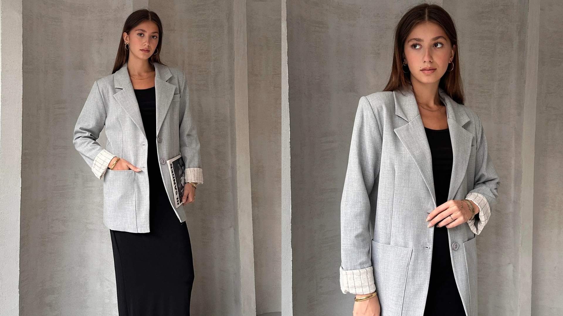 Gri Blazer Ceket