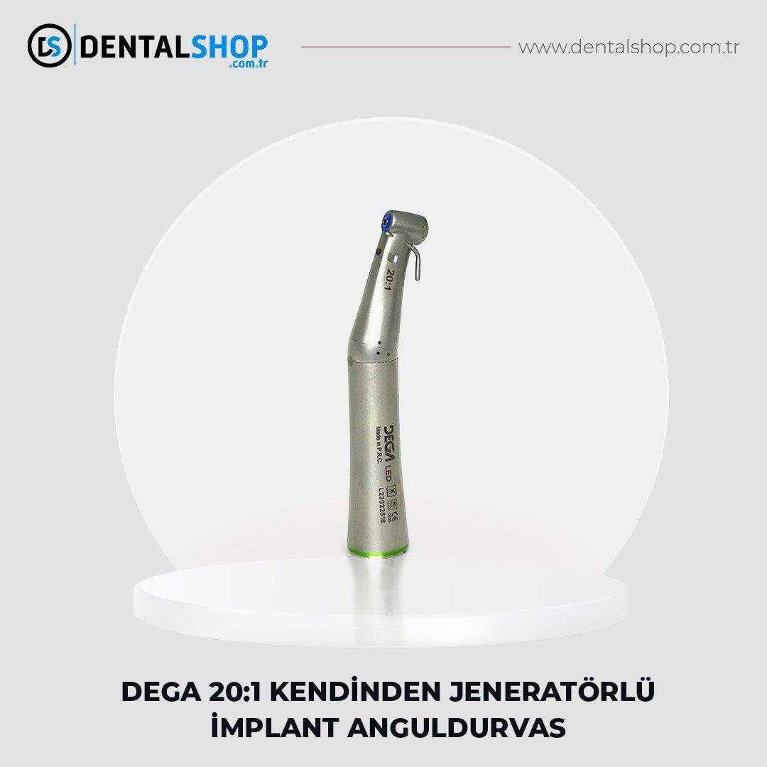 DEGA 20:1 KENDİNDEN JENERATÖR IŞIKLI İMPLANT ANGULDURVASI