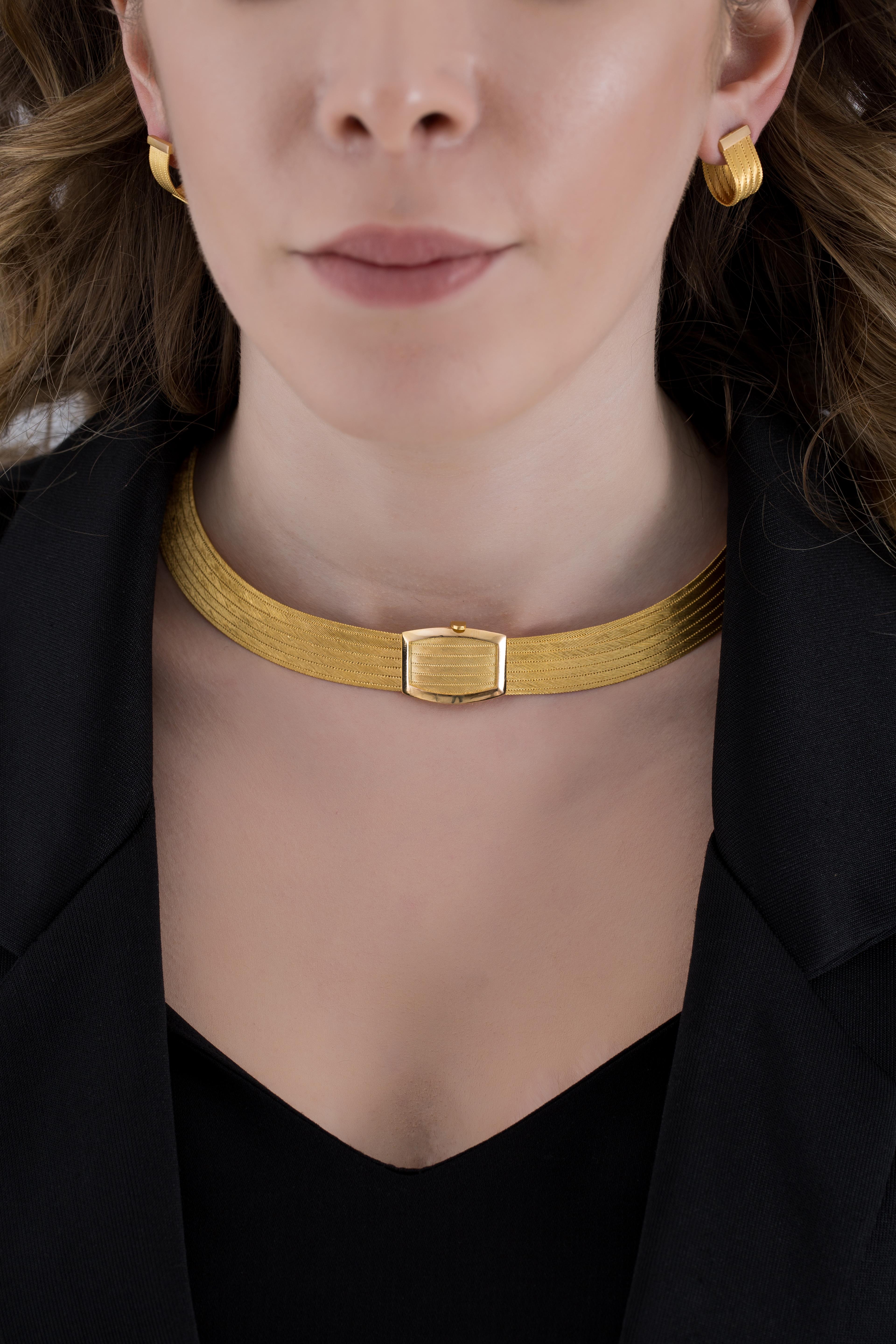 7 Sıra Klasik Hasır Altın Kolye