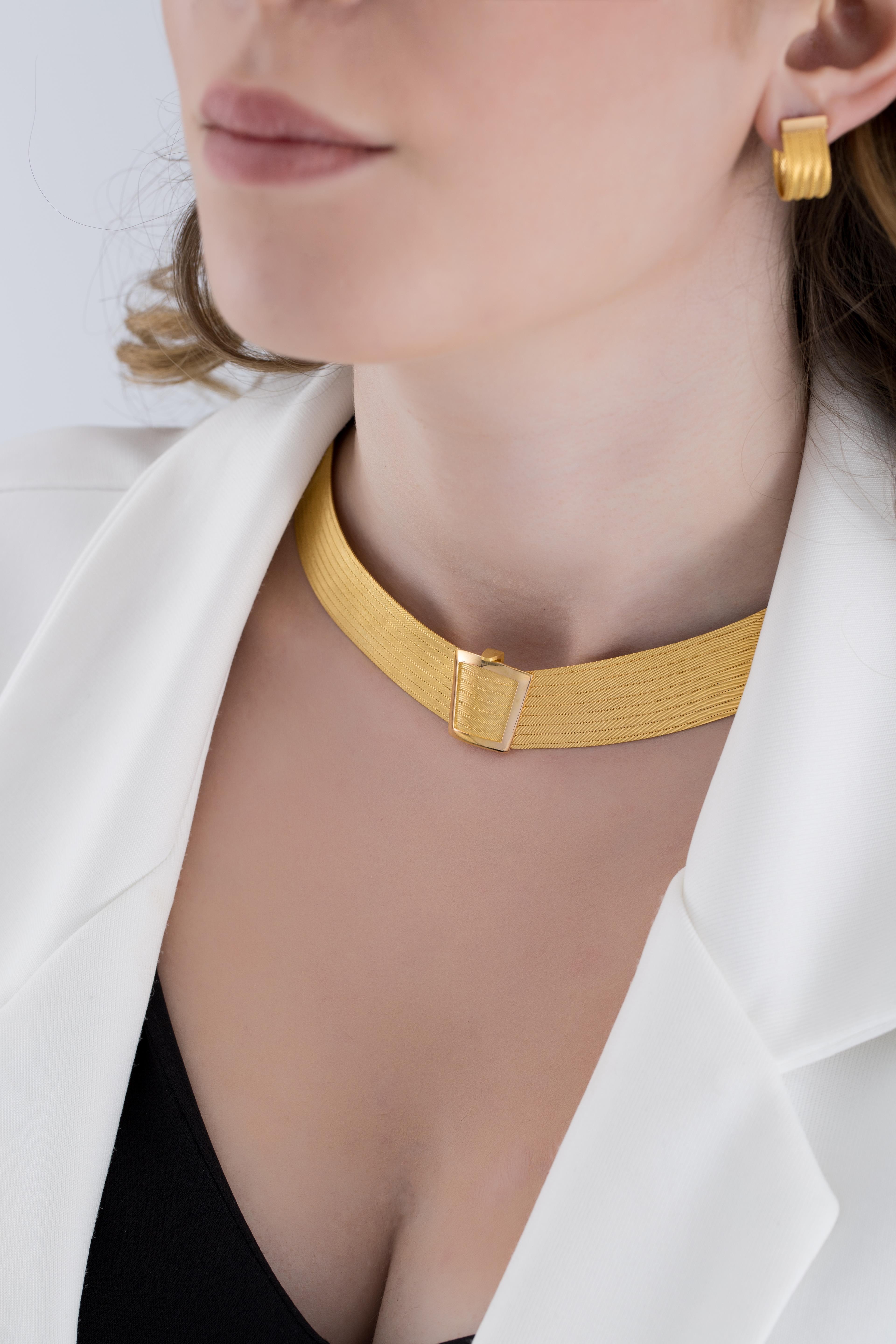 9 Sıra Klasik Hasır Altın Kolye