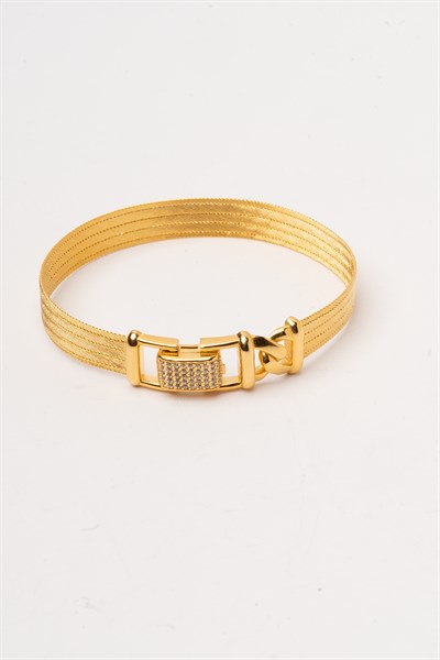 Clavis 14 Ayar 5 Sıra Hasır Altın Bilezik