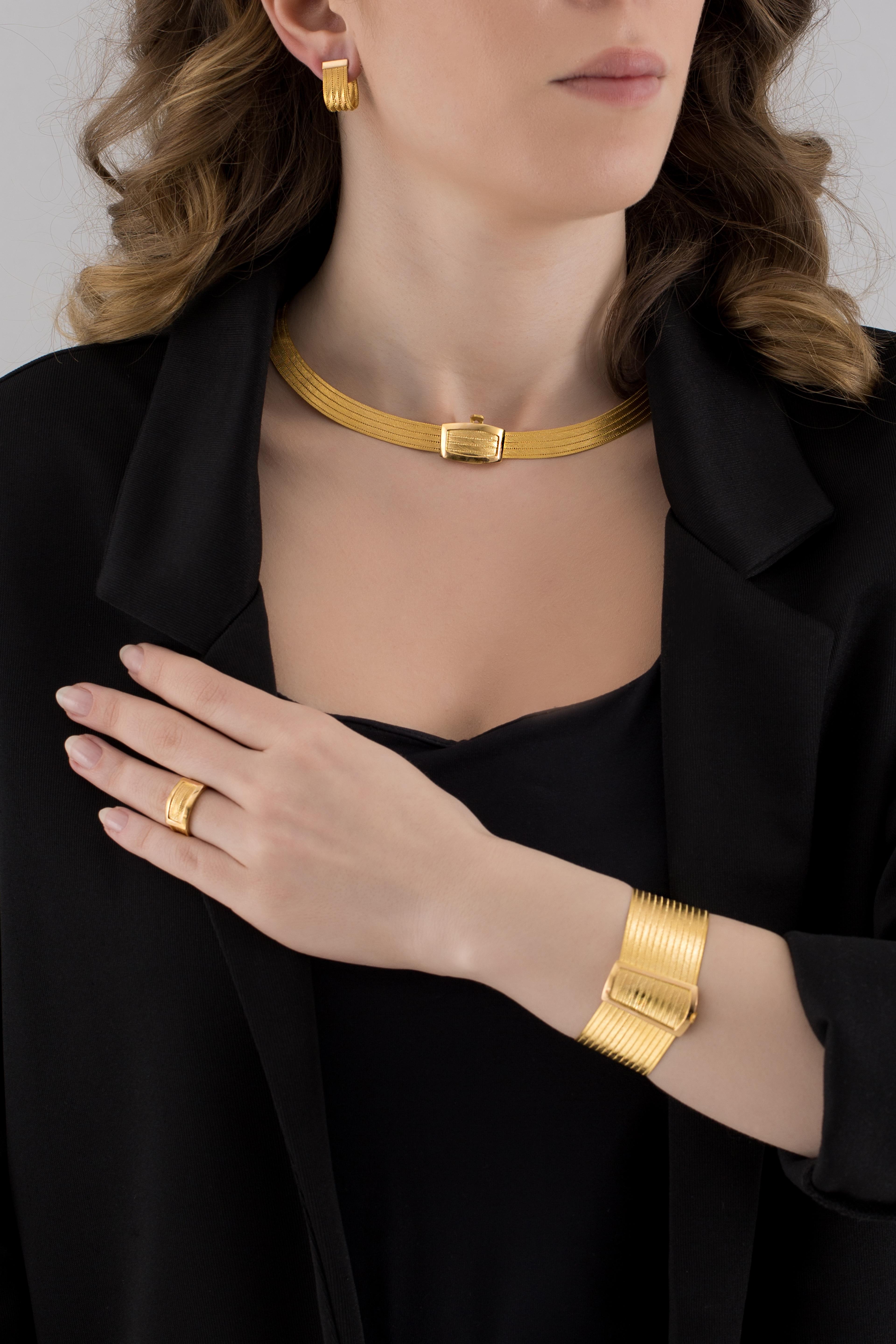 Klasik 13 Sıra Bilezik 5 Sıra Gerdanlık Yüzük Küpe Trabzon Hasır Set