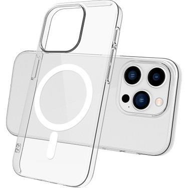 iPhone Uyumlu Şeffaf MagSafe Mika Kılıf – Manyetik Destekli, Kamera Korumalı