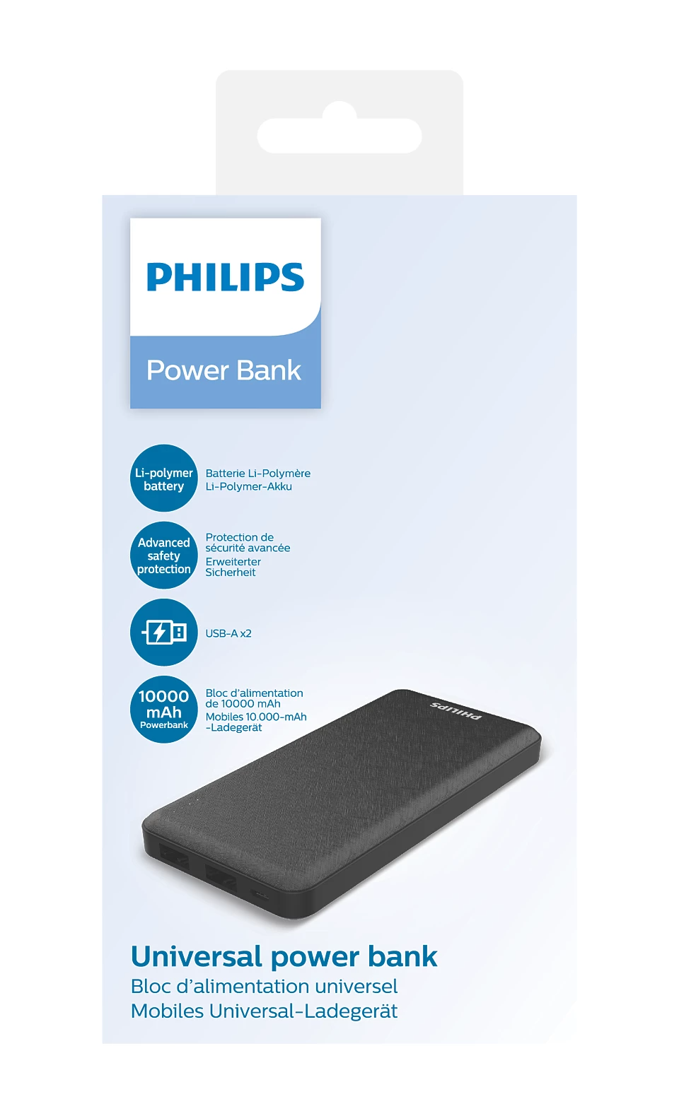 Philips 10000 mAh Çift USB Çıkışlı Powerbank - Taşınabilir Hızlı Şarj Cihazı