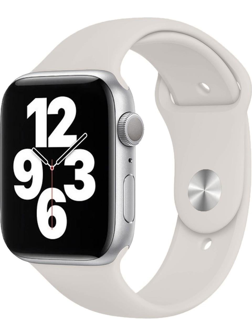 Quse Apple Watch Series SE/10/9/8/7/6/5/4/3 46mm-45mm-44mm-42mm Uyumlu S/M Spor Silikon Kordon Yıldız Işığı