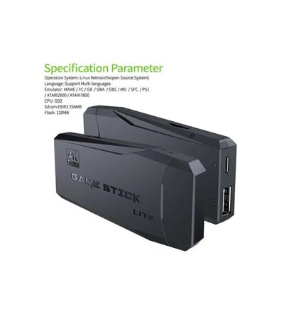 Gaming Atari Kablosuz Çift Kollu Retro 2000 Oyun 2.4G Game Stick 32 GB Hafızalı