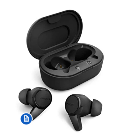 Philips TAT1207BK IPX4 6+12SA BT 5.2 Mono Mod Siyah Kablosuz Kulaklık