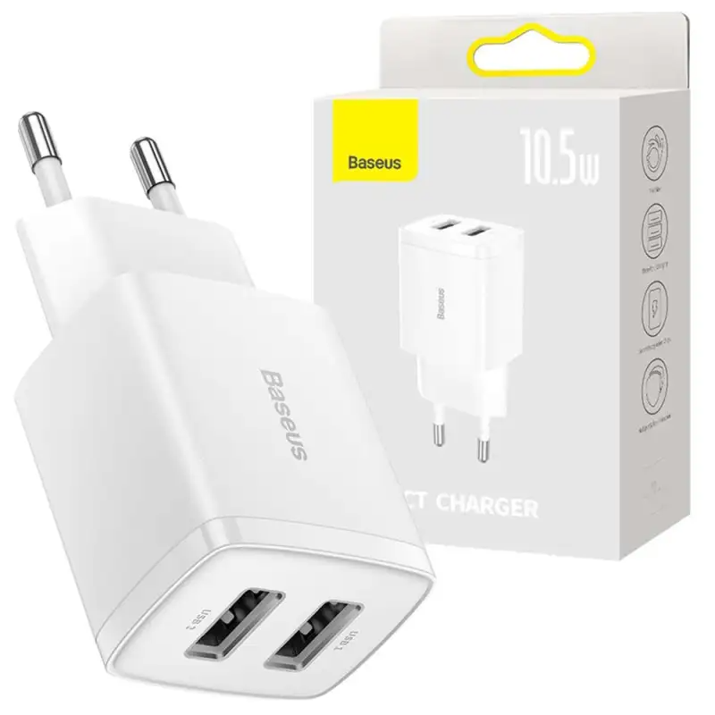 BASEUS 2U 10.5W COMPACT ADAPTÖR