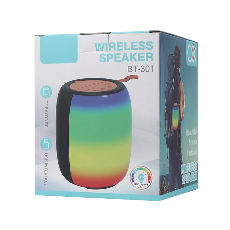 BT-301 RGB Işıklı Taşınabilir Bluetooth Hoparlör | Kamp ve Seyahat İçin Mükemmel Seçim