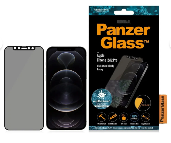 PanzerGlass Iphone 12/12 Pro Ekran Koruyucu Cam Siyah