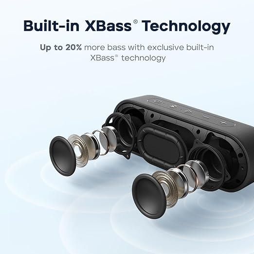 Tribit Bluetooth hoparlör, XSound Go hoparlör, 16 W yüksek sesli ve derin baslı, 24 saat çalma süresi, IPX7 su geçirmez, Bluetooth 5.0 TWS eşleştirme