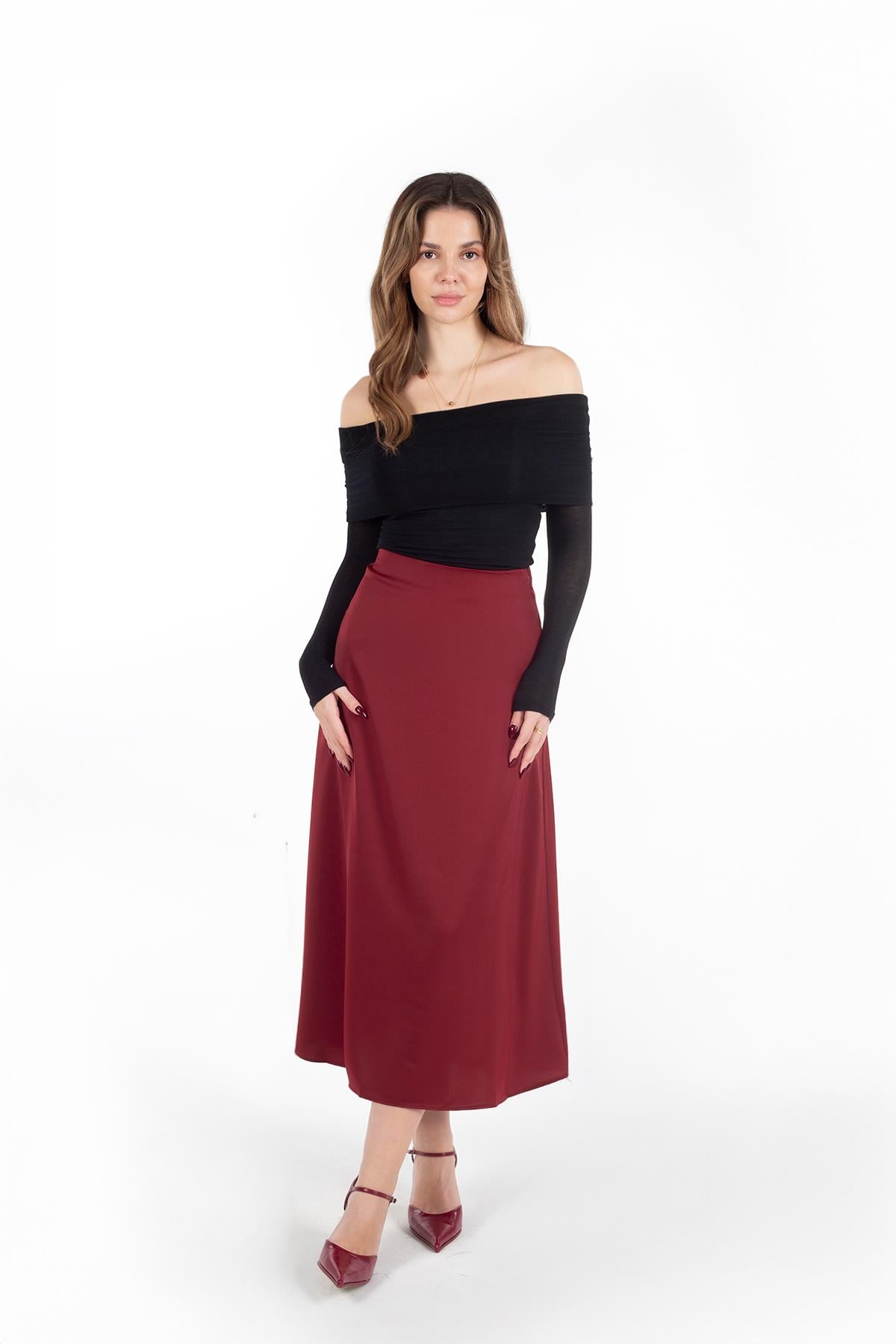BORDO LORA SATEN ETEK