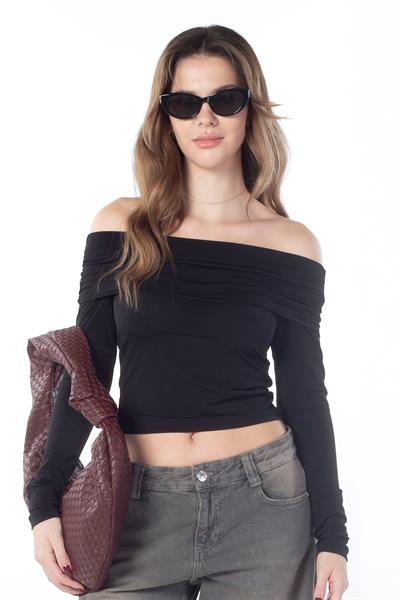 SİYAH AMY AÇIK OMUZLU BODY
