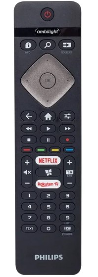 Philips Ambilight IR Versiyon Netflix-Rakuten TV Tuşlu LED TV Kumandası: Televizyon Deneyiminizi Kontrol Etmenin Yeni Boyutu