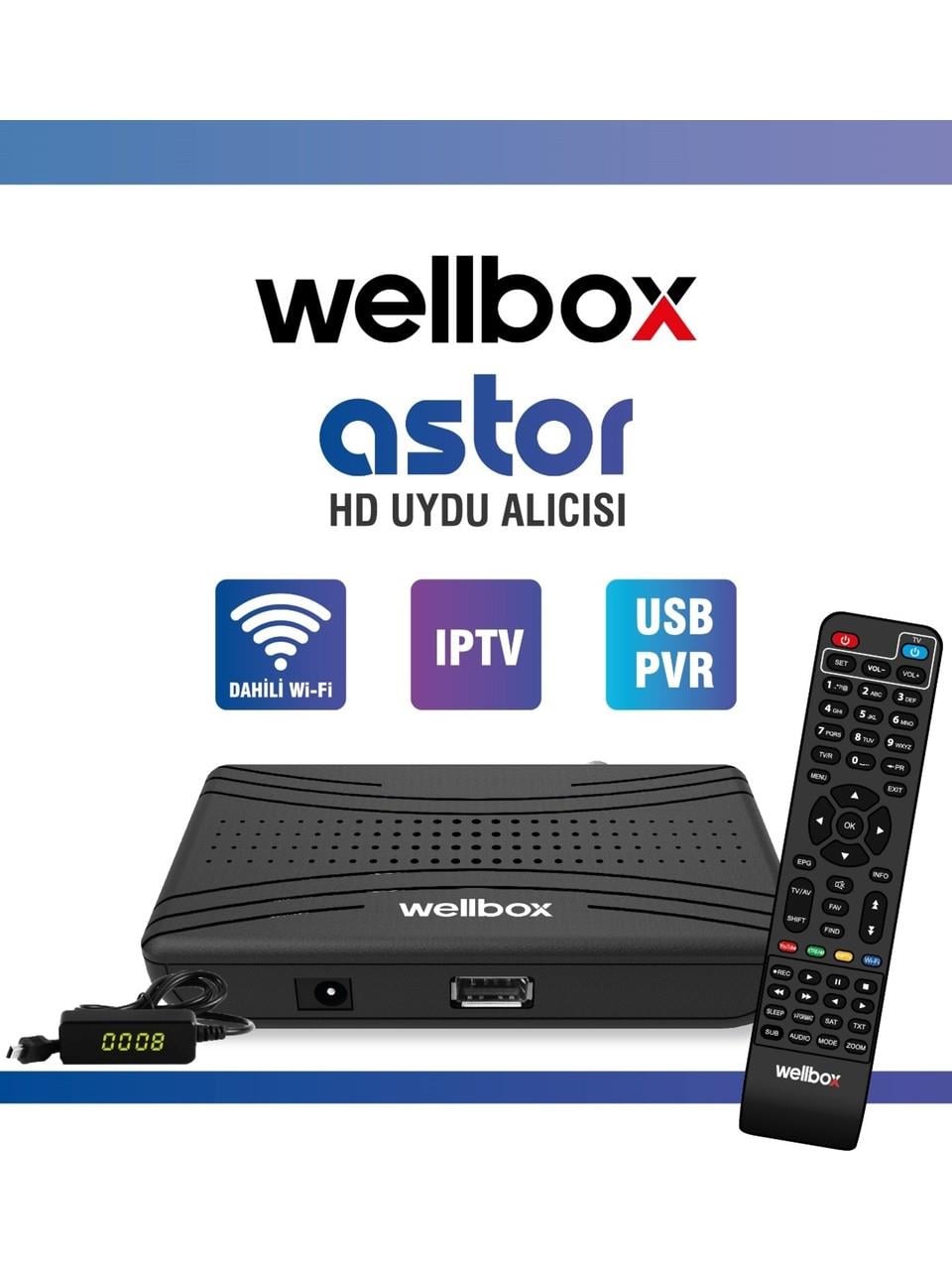 2Wellbox Astor Dahili Wifili Tkgsli Çanaklı Çanaksız Uydu Alıcıs