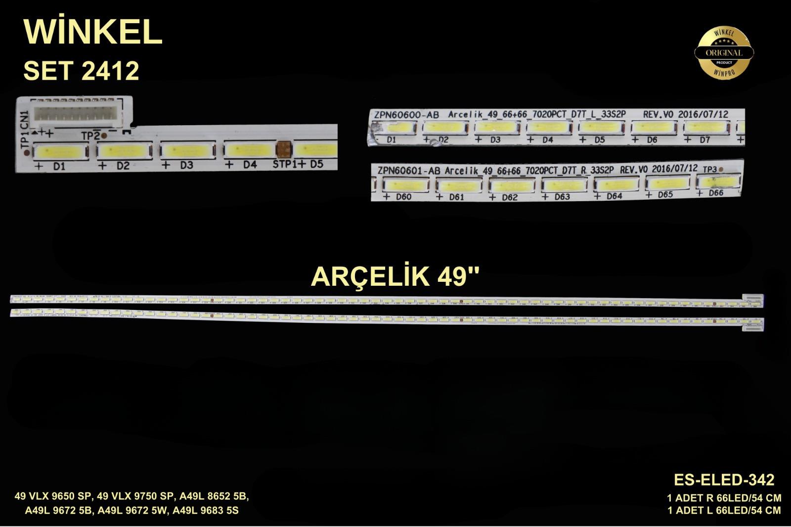 ARÇELİK 49 VLX 8600 BP, 49 VLX 8650, 49 VLX 9600 SP, 49 VLX 9650 SP, 49 VLX 9750 SP, A49L 8652 5B, A49L 9672 5B, A49L 9672 5W, A49L 9683 5S, A49L 9782 5AS, A49L 9783 5S, A49L 9785 5S, B49L 8652 5B, B49L 9672 5B, B49L 9672 5W, B49L 9683 5S, B49L 9762 5B, B