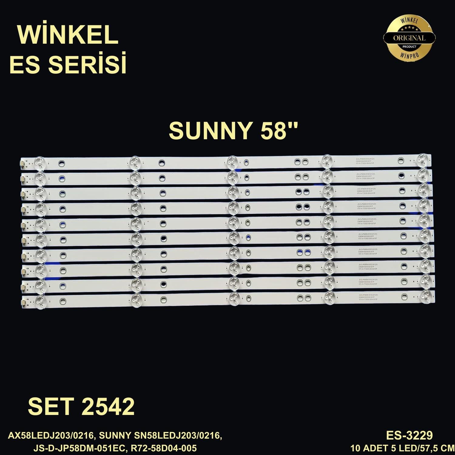 SUNNYAXEN AX58LEDJ203/0216, SUNNY SN58LEDJ203/0216, 58LEDJ203,ES-3229