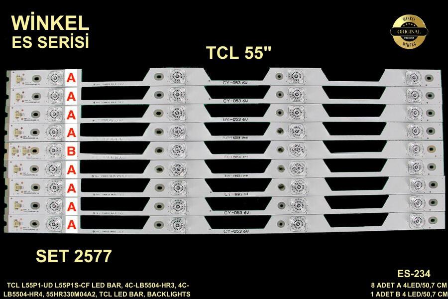 TCL L55P1-UD L55P1S-CF LED BAR, 4C-LB5504-HR3, 4C-LB5504-HR4, 55HR330M04A2, TCL LED BAR, BACKLIGHTS ES-234 ES 234