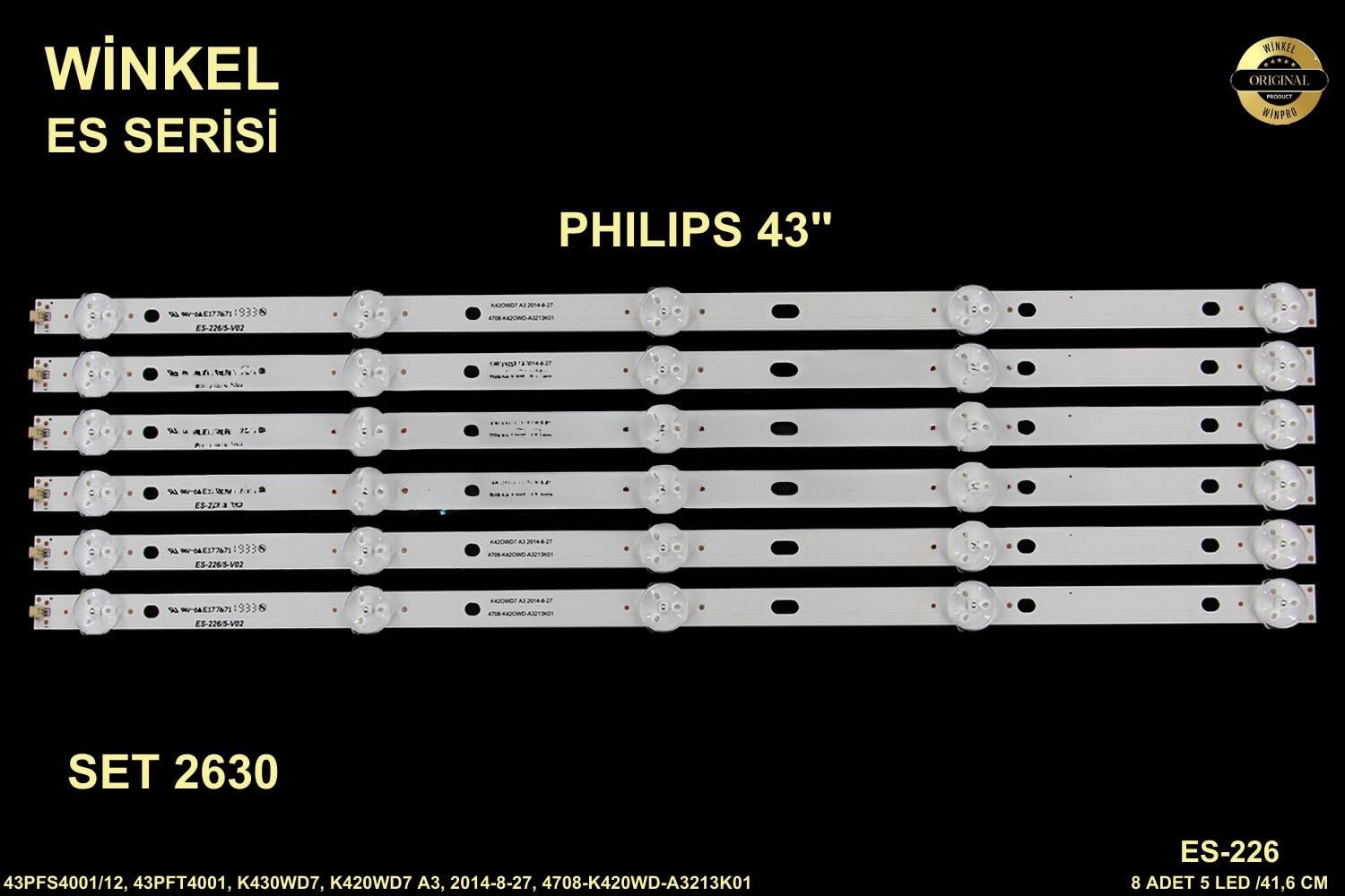 43PFS4001/12, 43PFT4001, K430WD7, K420WD7 A3, 2014-8-27, 4708-K420WD-A3213K01, TV LED BAR ES-226 ES 226