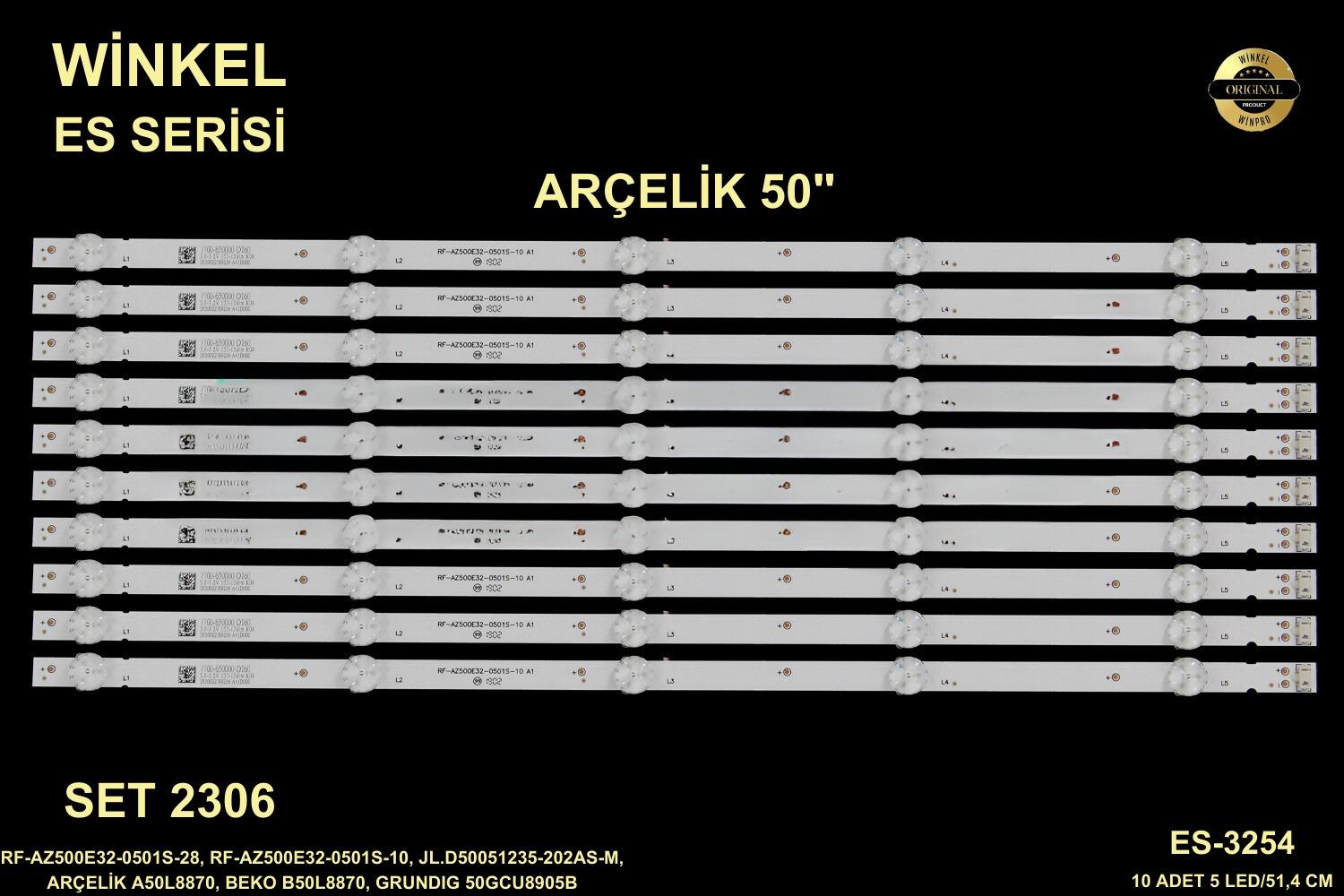 ARÇELİK RF-AZ500E32-0501S-28, RF-AZ500E32-0501S-10, JL.D50051235-202AS-M, ARÇELİK A50L8870, BEKO B50L8870, GRUNDIG 50GCU8905B