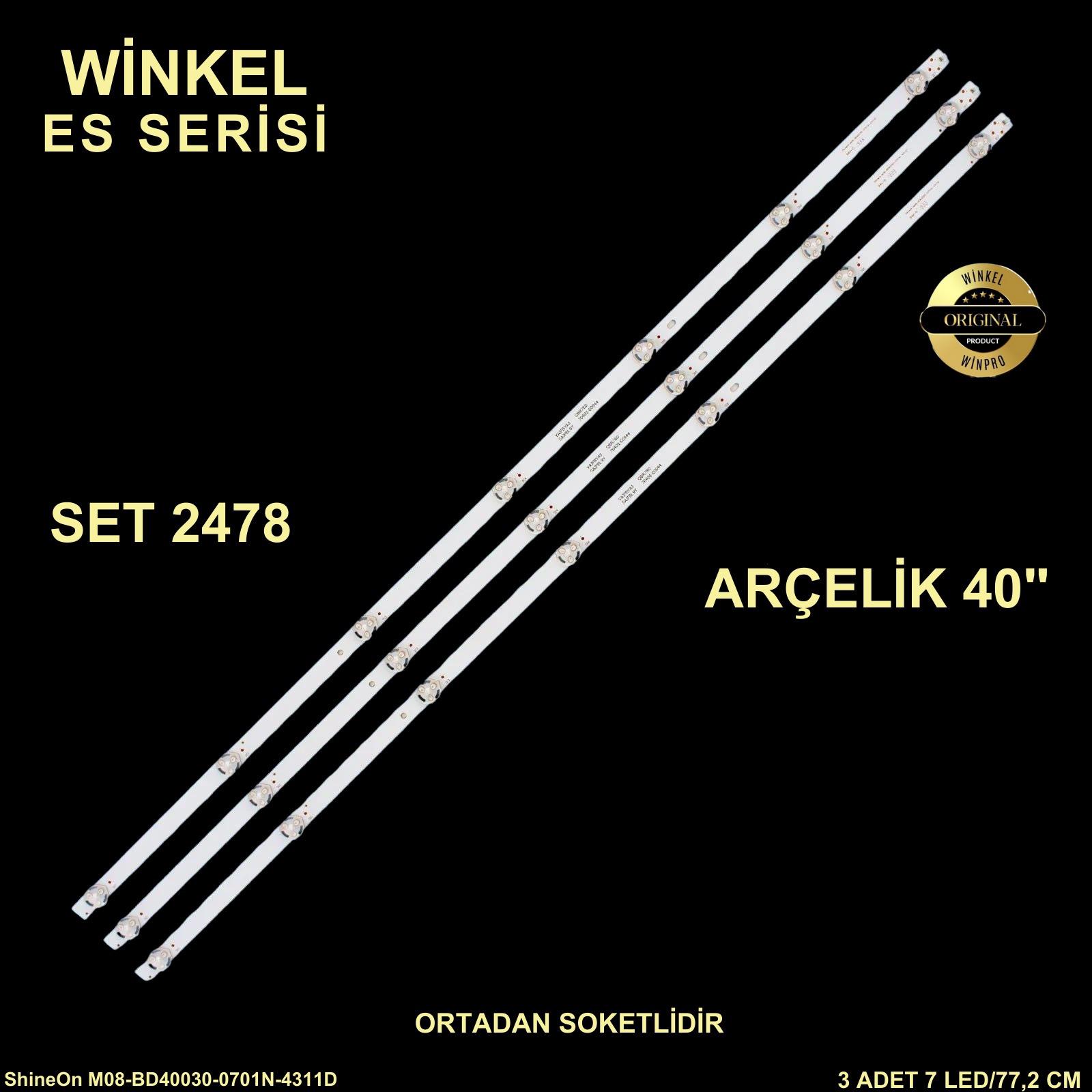 ARÇELİK ShineOn M08-BD40030-0701N-4311D, ALTUS AL40L 6925 4B , LED BAR, 7 Ledli - (77,2 CM) A40L 8752 B40L 6945 B40L6945,A40L 5845 B40L 5845 ES-3320 ES 3320