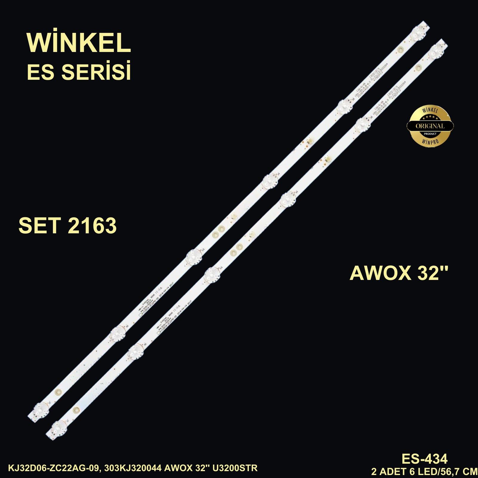 AWOX 32TD3200 LED BAR , KJ32D06-ZC22AG-09, 303KJ320044,TH-3263 AWOX 32'' U3200STR PN:303KJ320044 KJ32D06-ZC22AG-09 36149 ES-434 GEN-434 SET-0434 GEN434 SET0434 STL1722T 1722T 32TD3200,LCD1013
